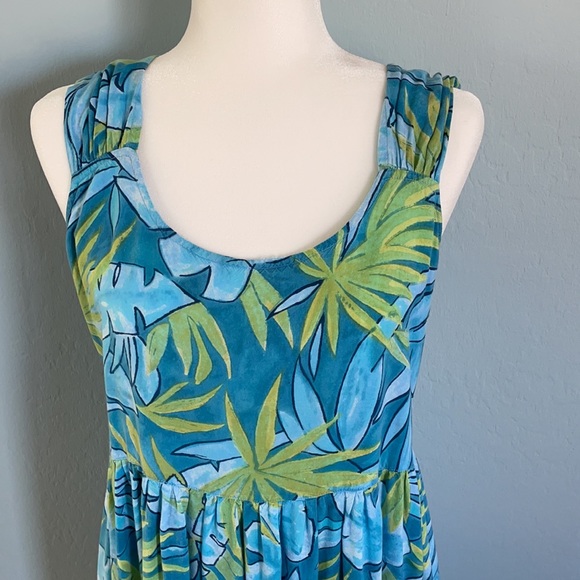 Summer Dress palm leaves SZ 12 - Picture 2 of 5